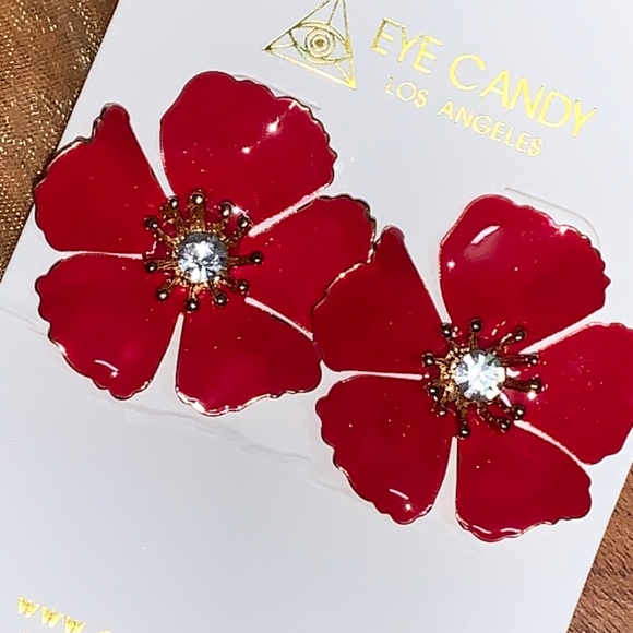 NWT Eyecandy LA Flower Earrings - Picture 2 of 5